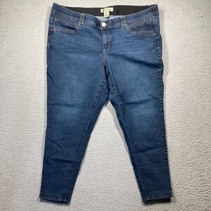 Democracy Jeans Womens Plus 22W Blue Ab Technology Tapered Stretch  Denim